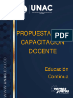 Propuesta. Capacitación A Docentes. UNAC