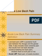 Acute Low Back Pain