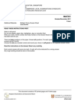 2011 H2 Chemistry Paper 1 Suggested Solutions