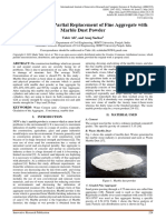 38 Performance On Partial Replacement of Fine Aggregate With Marble Dust Powder