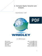 Wrigley Analysis