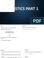 Statistics Part 1 and 2