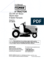 Craftsman Lawn Tractor - 20HP - 42inch - Model - 917.28707