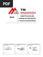 TM-SIG-SEG-REG-002 Reglamento de Constitución Del Comité de SSO 2019