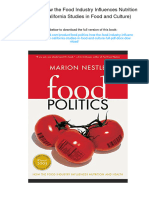 Food Politics: How The Food Industry Influences Nutrition and Health (California Studies in Food and Culture) - ISBN 0520240677, 978-0520240674