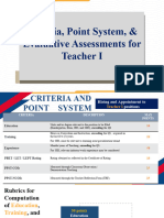 Comparative Assessment Teacher I