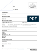 Certificate of Formation: Ubi Number