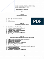 Environmental Health Practitioner Registration