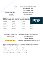 CHUYÊN ĐỀ TUYỂN SINH PRONUNCIATION