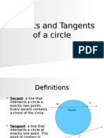 Tangent Secants Theorems Lesson