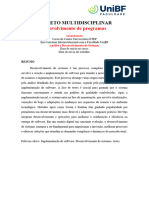 Projeto Multidisciplinar - Desenvolvimento de Programas