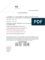 Lista de Exercýcio ELETROQUýMICA