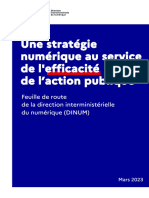 Une Stratégie Numérique Au Service de L'efficacité de L'action Publique - Feuille de Route de La DINUM