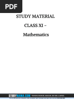 Maths Class 11 Notes & Study Material