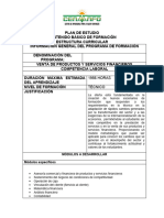 Plan de Estudio Tecnico en Ventas de Productos y Servicios Financieros Diego Torres