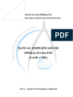 Operação Simplificada Da ETE - UASB + FBS