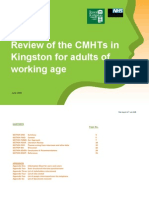 Review of The CMHTs in Kingston For Adults of Working Age