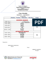 Class Schedule