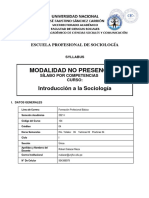 Modalidad No Presencial: Introducción A La Sociología