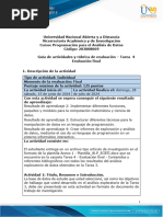 Guía de Actividades y Rúbrica de Evaluación - Tarea 4 - Evaluación Final