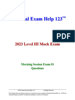 2023 Level III Morning Exam 1 Questions