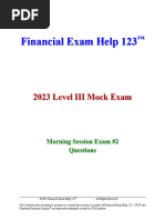 2023 Level III Morning Exam 2 Questions