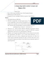 Study of FIR Filter Design Using Window Method: Lowpass and Highpass Filter