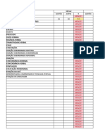 Planilha de Controle de Métricas