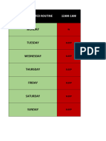 Weekly Routine