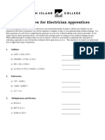 Math Review For Electricians