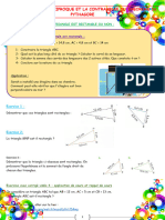 4e Exercices Sur La Reciproque Et La Contraposee Du Theoreme de Pythagore