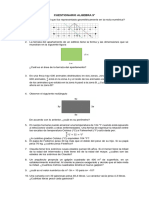 Cuestionario para Examen Final Algebra 9°