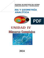 UNIDAD 4 Números Complejos Álgebra y Geografía Analítica UNSE