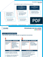 Programa de Inclusión Documentación Obligatoria Según La Certificación Que Presentes