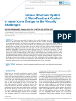 Multi-Sensor Obstacle Detection System Via Model-Based State-Feedback Control in Smart Cane Design For The Visually Challenged