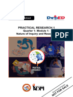 Practical Research 1 - Q 1 - Mod 1 - Nature and Inquiry of Research - V 5