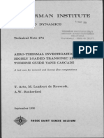 1990.9 Aero-Thermal Investigation of A Highly Loaded Transonic Linear Turbine Gulde Vane Cascade