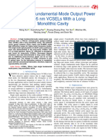 High Single Fundamental-Mode Output Power From 795 NM VCSELs With A Long Monolithic Cavity