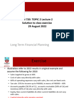 FIN 720 Topic2 Lecture 2 Solution To Class Exercise August 21 2023