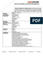 Contrato de Locação de Automóvel Com Prazo Determinado