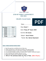 Grade - 4 - Social Studies - End of Term 2 - 23-24