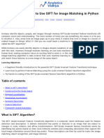 What Is SIFT (Scale Invariant Feature Transform) Algorithm