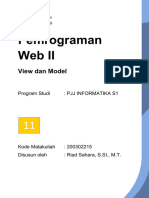 Pemrorgraman Web II - Pertemuan 11 - View Dan Model