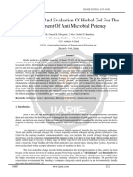 Formulation and Evaluation of Herbal Gel For The Treatment of Anti Microbial Potency Ijariie24488