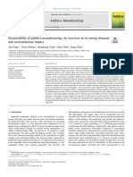 Sustainability of Additive Manufacturing - An Overview On Its Energy Demand and Environmental Impact