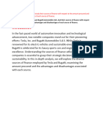 Select Any Two Companies and Study Their Sources of Finance With Respect To The Amount Procured and Advantages and Disadvantages of Each Source of Finance