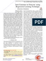 Predicting Churn Customer in Telecom Using Peergrading Regression Learning Technique