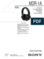 Sony Mdr1a:ver.1.0 SM