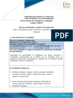 Guía de Actividades y Rúbrica de Evaluación - Fase 5 - Prototipado, Testeo e Iteración y La Gestión Sostenible Del Empaque