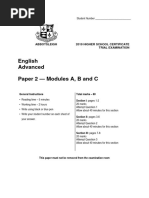 Abbotsleigh 2019 English Trial Paper 2 Advanced